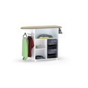 Ver imagem 3 de Balcão Tábua de Passar Roupas Mariana Branco com Porta Cabide - Ajl Móveis Balcão Passadeira de Roup