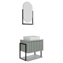 Ver imagem 1 de Kit Gabinete para Banheiro Havai com Cuba e Espelheira Ori Pistache