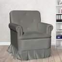 Ver imagem 7 de Poltrona Amamentação com Balanço + Puff Laura Veludo Cinza