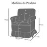 Poltrona Amamentação com Balanço + Puff Laura Veludo Cinza - 4