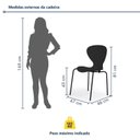 Ver imagem 4 de Kit 6 Cadeiras Empilháveis Base Aço Tubular Flash Preto