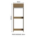 Ver mais imagens de Porta Geladeira Madesa Glamy 1 Porta Basculante Rustic