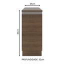 Ver imagem 3 de Balcão Armário de Cozinha 35 cm 1 Porta Rustic Glamy Madesa