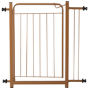 Ver imagem 1 de Portão Pet Cães Bebês Largo 69 a 84cm Extensor 10cm Marrom