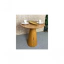 Ver imagem 2 de Mesa De Jantar Cone 70cm Base Madeira Freijó Tampo Freijó Marrom