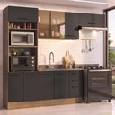 Ver imagem 1 de Armário de Cozinha Completa 270 cm Rustic/Preto Agata Madesa 13