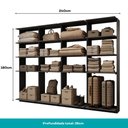 Ver imagem 4 de Guarda-Roupas Closet Modulado Alasca 240cm 4 Peças com 12 Prateleiras Preto Touch Carraro