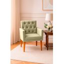 Ver imagem 2 de Kit 2 Poltronas Cadeira com Capitonê para Sala Clássica e Confortável em Suede