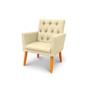 Ver imagem 4 de Kit 2 Poltronas Cadeira com Capitonê para Sala Clássica e Confortável em Suede