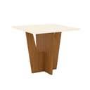Ver imagem 1 de Mesa de Jantar Danielly 90 cm Tampo Reto com Vidro Nature Off White – Henn