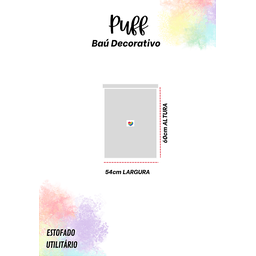 Puff Redondo Baú Não É Segredo Debrum Linho Bege 54x60 Ns0607 - 6