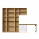 Ver imagem 4 de Conjunto Escritório Modular 6 Peças com Escrivaninha Provençal 100% MDF 240x337,5cm Yescasa Bege