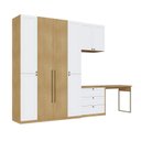 Ver imagem 2 de Conjunto Escritório Modular 6 Peças com Escrivaninha Provençal 100% MDF 240x337,5cm Yescasa Bege