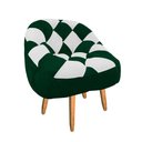 Ver imagem 3 de Kit 02 Poltrona Paloma Escritório Sala Pé Palito Suede Verde e Suede Branco - Dominic Decor