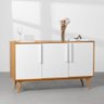 Buffet Studio 3 Portas 1,35m – Amêndoa e Branco - 2
