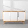 Buffet Studio 3 Portas 1,35m – Amêndoa e Branco - 3