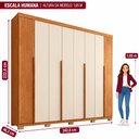 Ver imagem 3 de Guarda Roupa Casal com Espelho 8 Portas 4 Gavetas Magnato Lux Caemmun