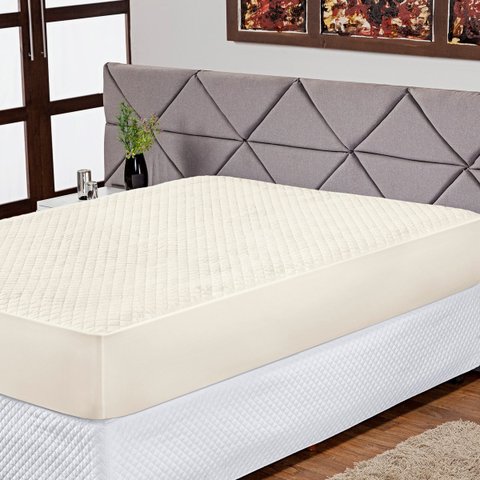 Protetor de Colchão Solteiro Impermeável Antiácaro Zíper Capa para Cama Resistente Palha