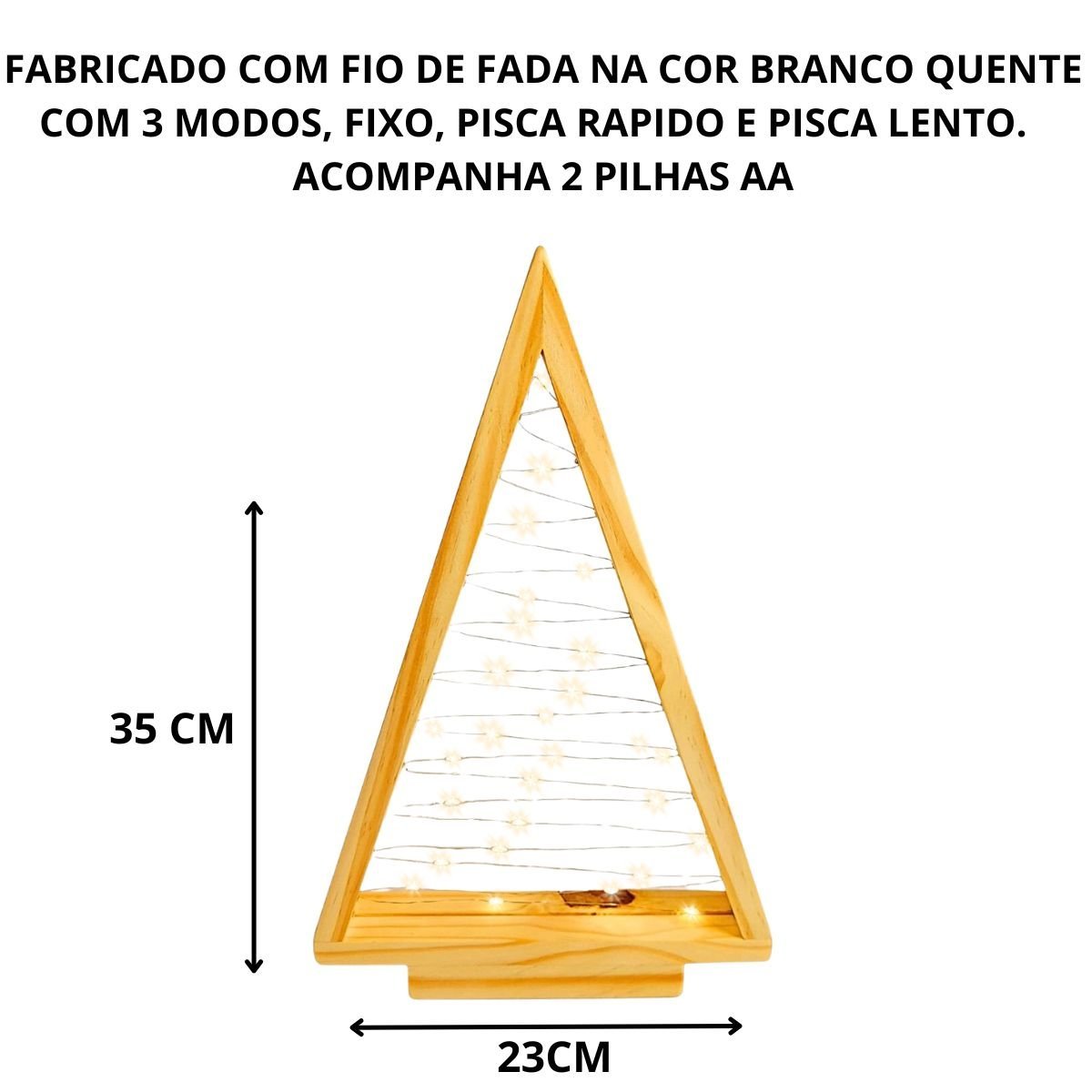 Arvore de Natal Pinheiro Mini Arvore de Mesa 35 Cm com Led - 4