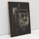 Ver imagem 1 de Quadro Decorativo em Canvas Abstrato Moderno TACOLADO PAPEL DE PAREDE Moldura Flutuante 4,5cm Freijó