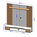 Ver imagem 2 de Painel para TV Monte Nobre 55 Polegadas 136cm MDP Cinamomo Off White Bechara Móveis