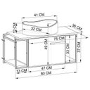 Ver imagem 4 de Gabinete Suspenso para Banheiro 80cm P1019 Grafite com Cuba Berlin Branca