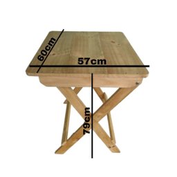 Mesa Madeira Dobrável Pinus Cor Cerejeira - Volpato - 2