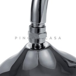 Ducha Chuveiro Redondo Retro Inox 20cm Coari Pingoo.casa - Prata - 3