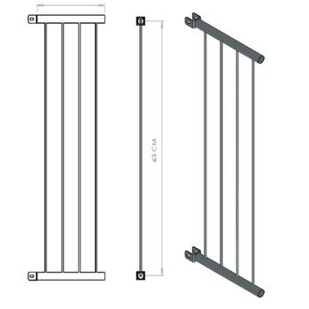 Grade de Porta Portão Retrátil Pet Cães Criança 79 a 84 Cm: - 2