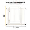 Grade de Porta Portão Retrátil Pet Cães Criança 79 a 84 Cm: - 1