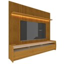 Ver imagem 1 de Rack Sublime com Painel Requinte 2.2 Naturale com Off White - Gelius Móveis