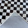 Tapete De Couro Tabuleiro branco preto diagonal 1,50x2,00 cb - 3