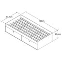Ver imagem 4 de Cama de Solteiro 80cm Com 4 Portas Tókio A05 Branco - Mpozenato
