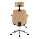 Ver imagem 4 de Cadeira Office Lisboa Madeira Natural Pu Preto - 75639
