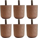 Ver imagem 1 de Kit 6 Pés para Cama de Madeira Baixo 5cm Cor Mel para Box Solteiro Casal Queen King