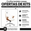 Ver imagem 7 de Cadeira de Escritório Presidente Giratória com Apoia Cabeça Office Lisboa Branco/Marrom