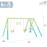Balanço de Jardim Infantil Quatro Posições Trapézio de Ginástica Gangorra e Assentos Intex - 6