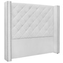 Ver imagem 1 de Cabeceira Estofada Cama Box Casal King Size Alteza 195cm Corano Branco - Desk Design