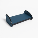 Ver imagem 1 de Apoio Descanso Base Suporte para Pés Escritório Home Office Madeira Azul