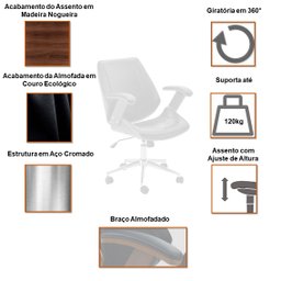 Cadeira de Escritório Diretor Giratória Corino Office Lisboa - 8