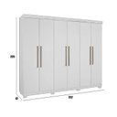 Ver imagem 2 de Guarda Roupa Casal 6 Portas Moscou