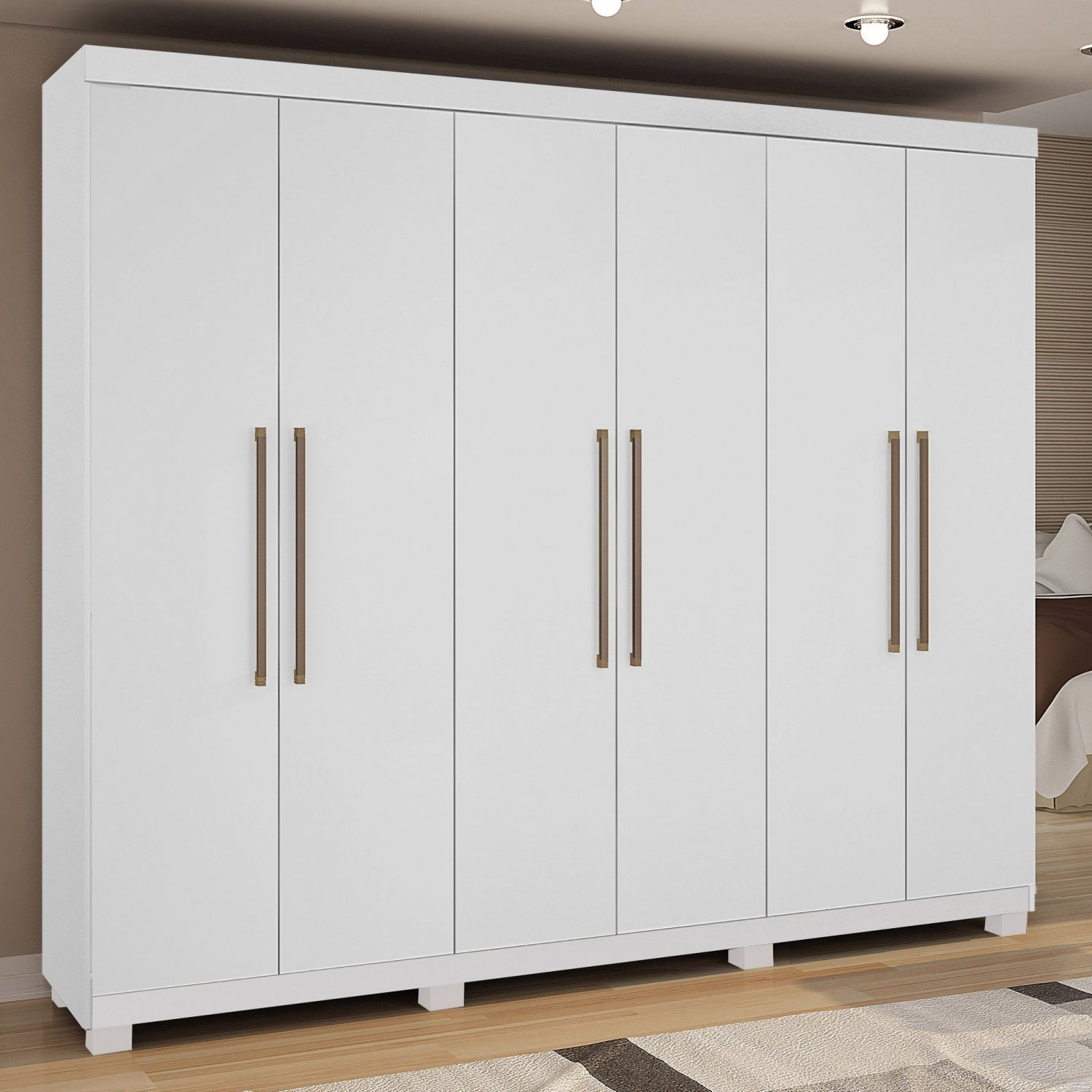 Guarda Roupa Casal 6 Portas Moscou | MadeiraMadeira