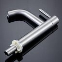 Ver imagem 4 de Torneira Lavatório Mesa Baixa Aço Inox 304 Escovado 1/4