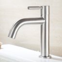 Ver imagem 2 de Torneira Lavatório Mesa Baixa Aço Inox 304 Escovado 1/4