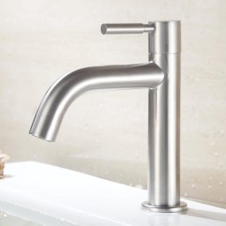 Torneira Lavatório Mesa Baixa Aço Inox 304 Escovado 1/4 - 2