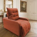 Ver imagem 2 de Poltrona Retratil Reclinavel Rodape Regulavel Amamentação Azera Terracota