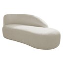 Ver imagem 1 de Divã Recamier Curvo Luna 140cm Lado Direito Bouclé Bege - Amarena Móveis