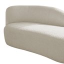 Ver imagem 5 de Divã Recamier Curvo Luna 140cm Lado Direito Bouclé Bege - Amarena Móveis