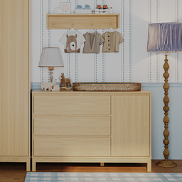 Cômoda para Quarto 3 Gavetas e 1 Porta Mdf Carvalho Malva 3 Gavetas e 1 Porta Linha Soley - 6
