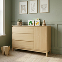 Ver imagem 6 de Cômoda para Quarto 3 Gavetas e 1 Porta MDF Carvalho Malva 3 Gavetas e 1 Porta Linha Soley